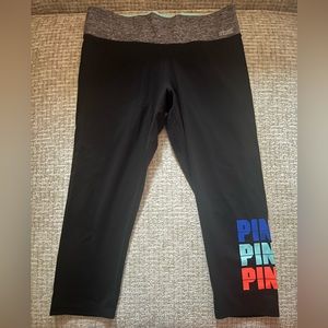 Pink Victoria Secret reversible yoga pants. Can be worn two ways.